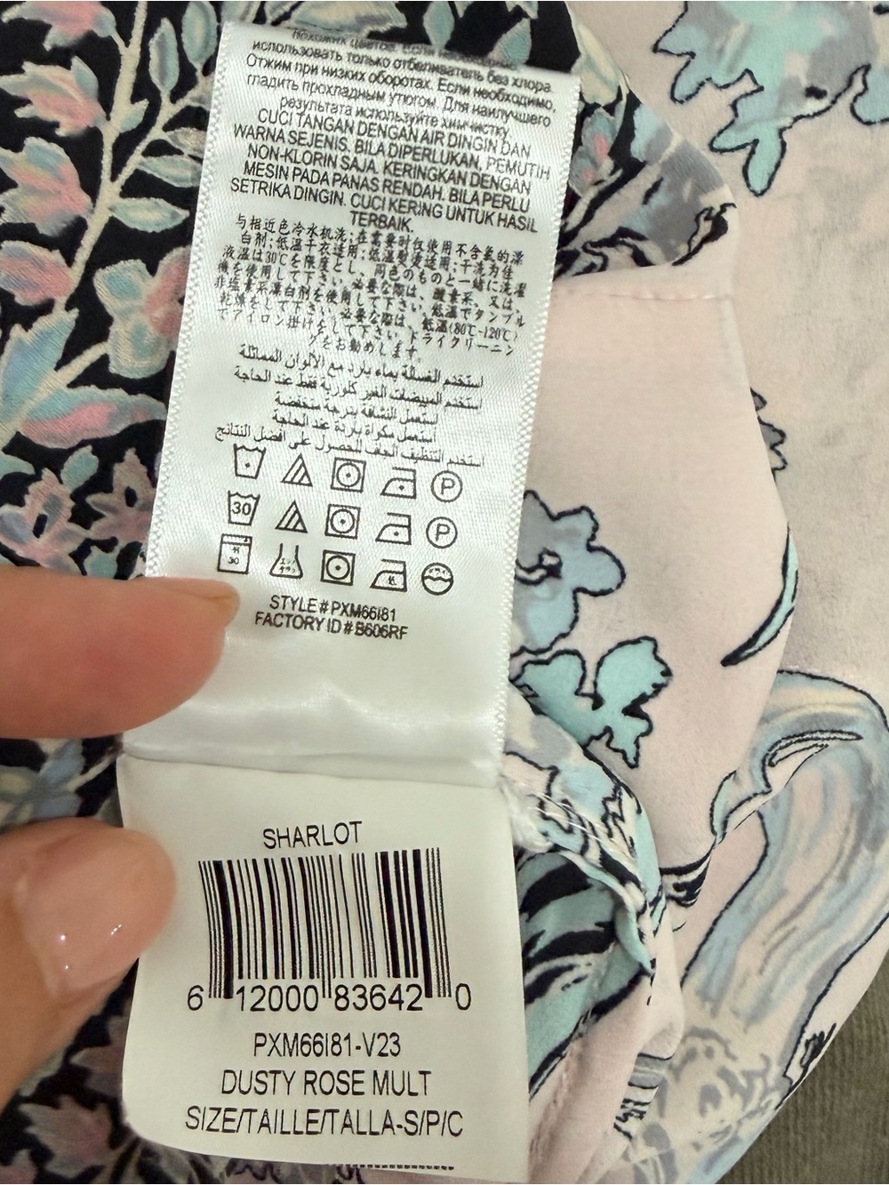 BCBGMAXAZRIA Sharlot Halter Dress Small Dusty Rose Floral Fit Flare Pockets - Picture 6 of 7